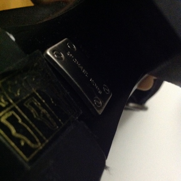 MICHAEL KORS 5.5 OPENTOE BL LEATHER SLING CHUNKY - Picture 6 of 6